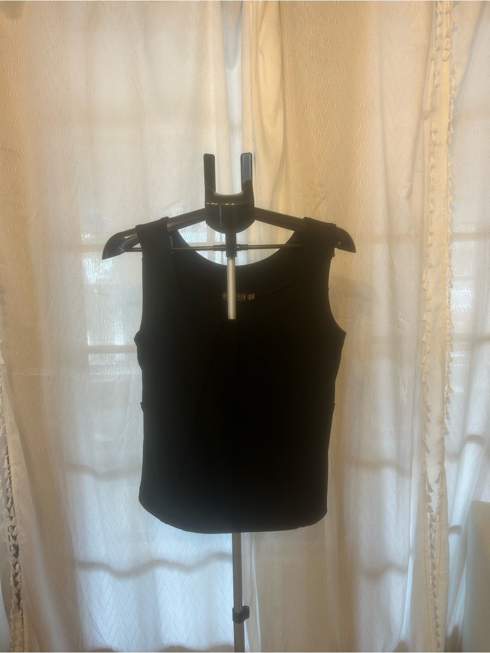 Picadilly Fashion Black Tank Top - Sleeveless Scoop Neck Size Medium